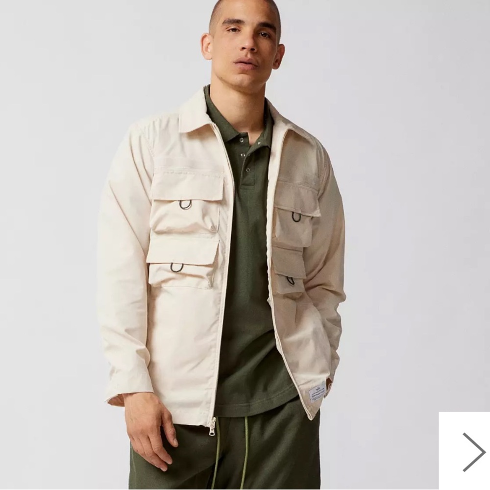 NWT Alpha Industries x Urban Outfitters Nylon Cargo Shirt Jacket